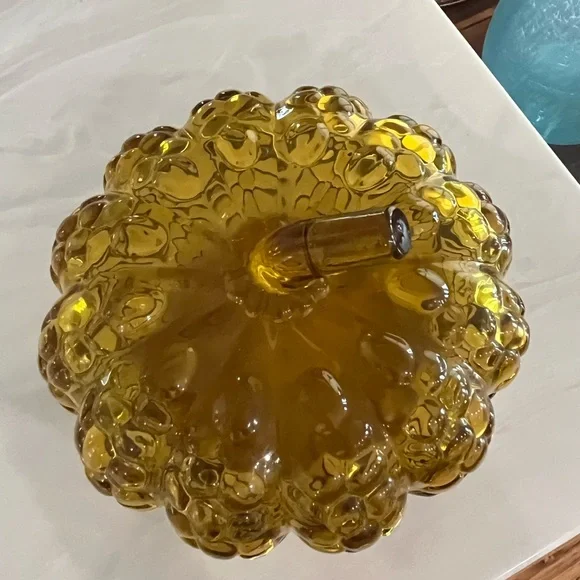 Cracker Barrel Amber glass 2 piece candy dish - Picture 8 of 13